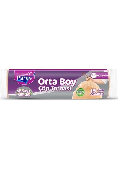 Ekonomik Büzgülü Vanilya Kokulu Çöp Torbası Orta Boy