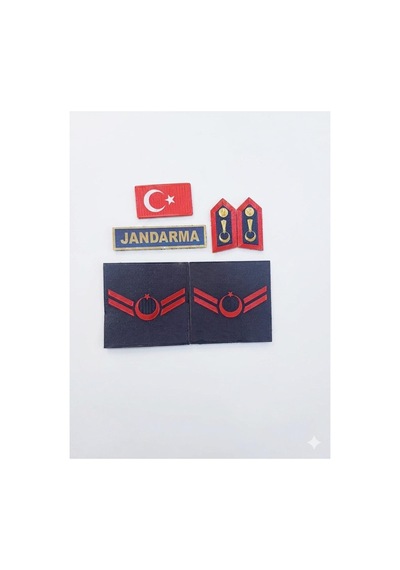 Asayiş Uzman Çavuş Bayrak Spolet Jandarma Yazı 4 Lü Set