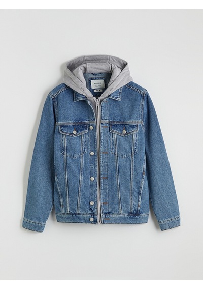 Lcw Jeans İndigo Standart Kalıp Kapüşonlu Erkek Jean Mont
