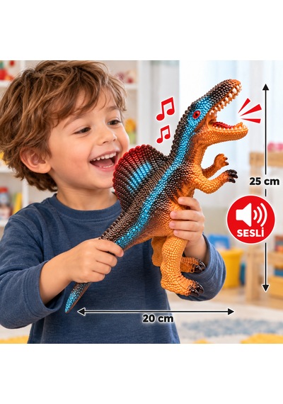 25 Cm Sesli Dinozor Oyuncak Detaylı Spinosaurus Figürü