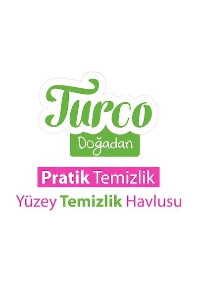 Turco Doğadan Pratik Yüzey Temizlik Havlusu Lotus 8x100 800 Yaprak Beyaz