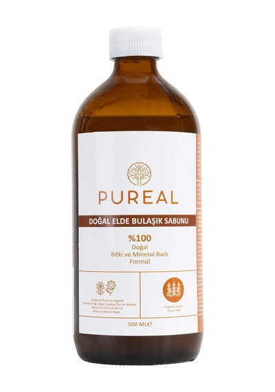 Pureal Doğal Elde Bulaşık Sabunu - Hassas Ciltlere Özel 500 Ml