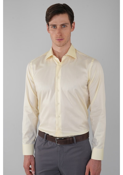 Bisse Klasik D Yaka Regular Fit Cepsiz Uzun Kol Sarı Gmkls250061 C17 Sarı