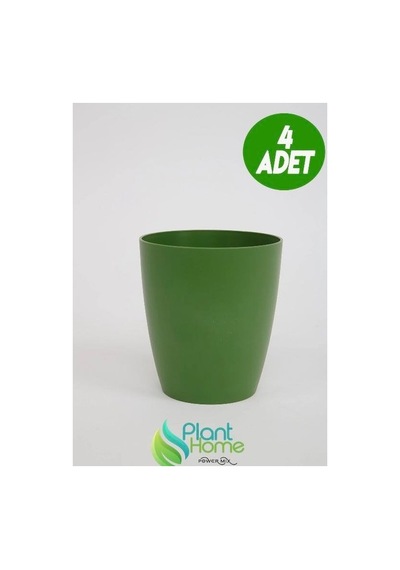 Dekoratif Koyu Yeşil Orkide Saksısı - 4 Adet Set  - 12 Pot Üretim Saksısına Uygun