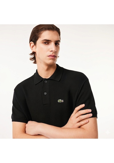 Lacoste Polo Yaka Triko T-shirt Siyah