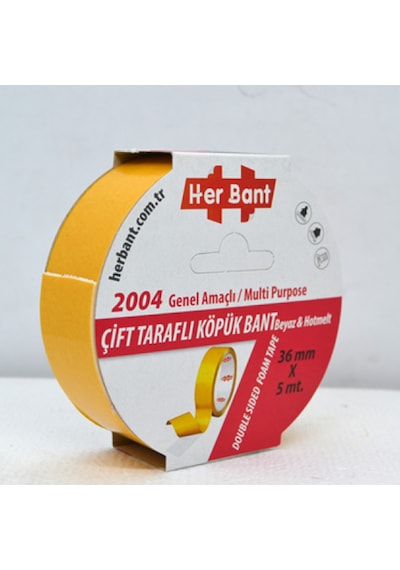 Her Bant Çift Taraflı Köpük Bant Askılı 36x5 Mt 2004 Diğer