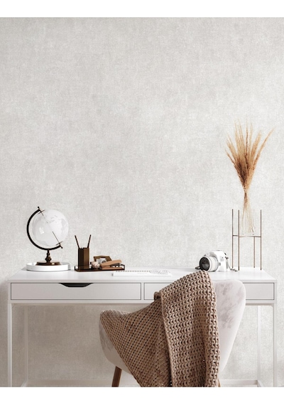 Adawall Muse Koleksiyonu- Desenli Duvar Kağıdı 16,5 M2 Beyaz