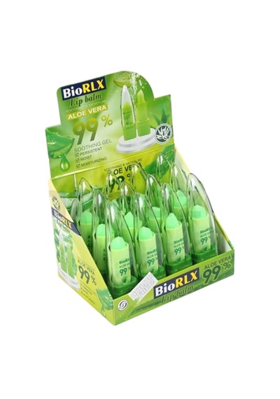 Biorlx %99 Aloe Vera Lip Balm - 12'li Stand