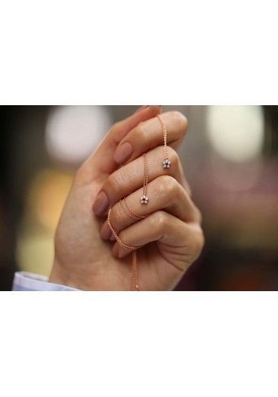 Reis Kuyumculuk 1663 Cemre Yıldız Pembe Altın - Rose Gold Altın Kolye
