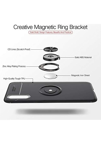 Huawei P20 Pro Yüzüklü Manyetik Ravel Kilif 513799866