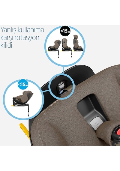 Maxi-Cosi Emerald 360 Pro I-Size Dünyanın İlk Kızaklı, Araç Dışına Çıkabilen, ADAC'lı 0-36 kg Bebek Oto Koltuğu
