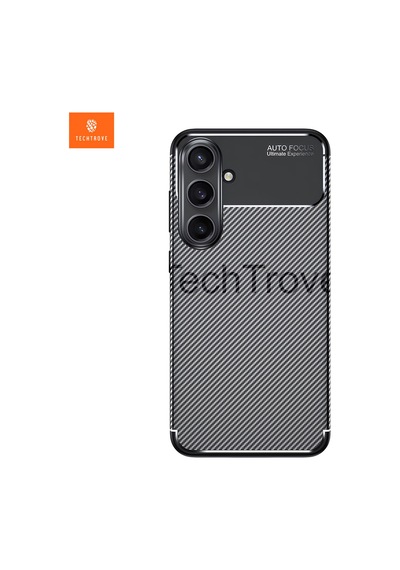 Samsung Uyumlu Galaxy S25 Fe Kılıf Karbon Görünümlü Silikon Kapak