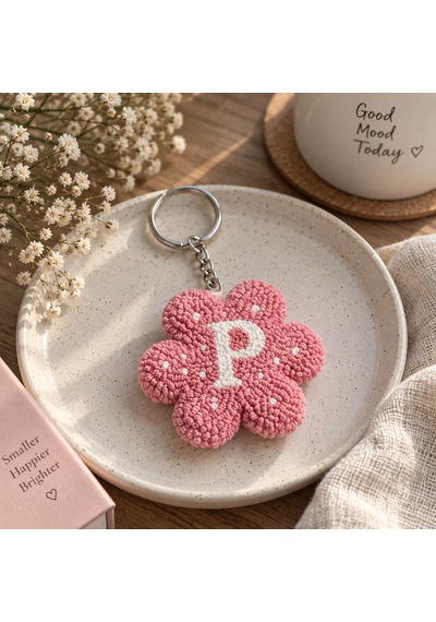 Punch Nakışı Anahtarlık Handmade Çok Renkli