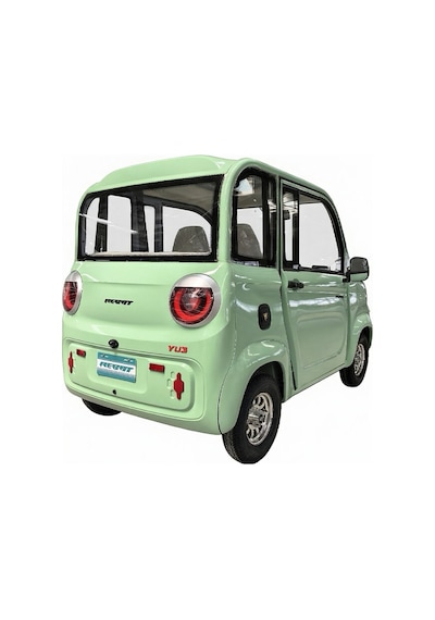 Rebat Yu3 3000w 72v 100ah Lityum Akülü Klimalı Kabinli Dört Tekerlekli Elektrikli Araç Yeşil