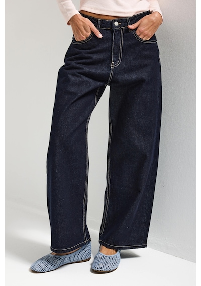 Itsbasic Kadın İndigo Selvedge 7s6-50 Baggy Low Rise Fit Tokyo %100 Koton Denim Jean