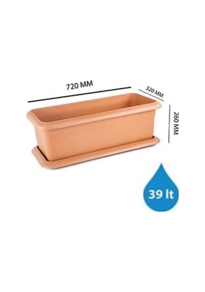 Omnipazar So-v691 Tabaklı Villa Bahçe Saksı Takımı 39 Litre No 1 Kiremit 108