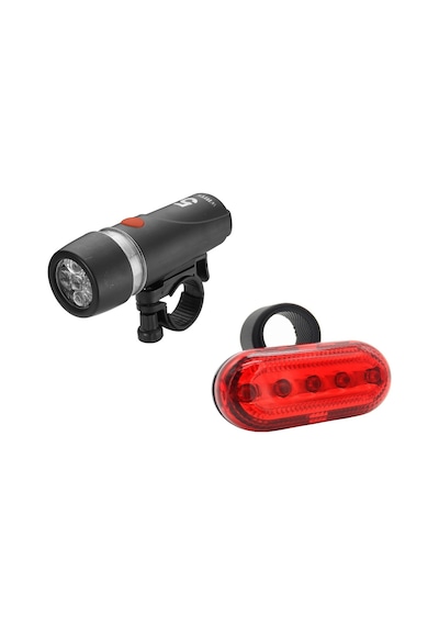 Ön-Arka Bisiklet Led Far-Stop Lambası. Işık Seti Siyah
