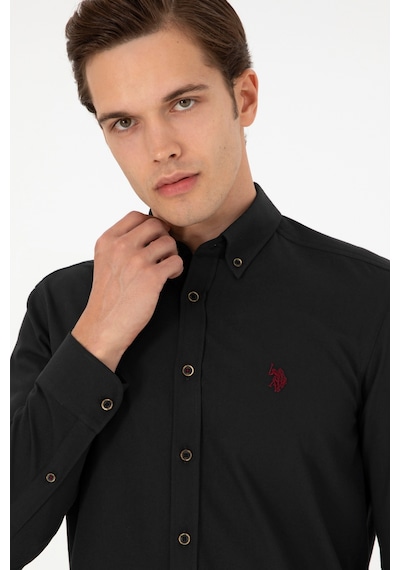 U.s. Polo Assn. Erkek Siyah Gömlek Basic 50296757-vr046 Siyah