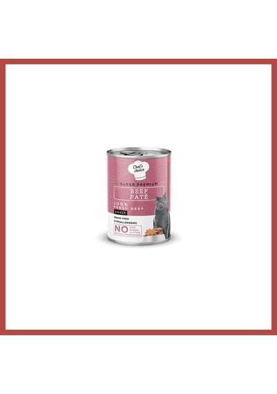 Chefs Choice Pate Beef Biftekli Tahılsız Ezme Yetişkin Kedi Konservesi 400 Gr Erdotıca