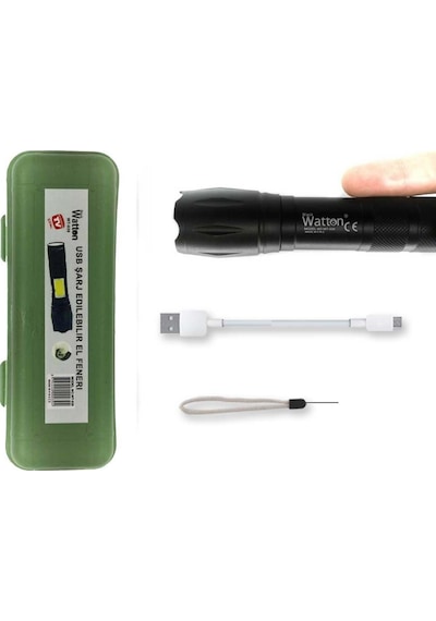 Powerbank Özellikli Uzun Menzilli El Feneri Watton Wt-039 - Watton Watton Watton