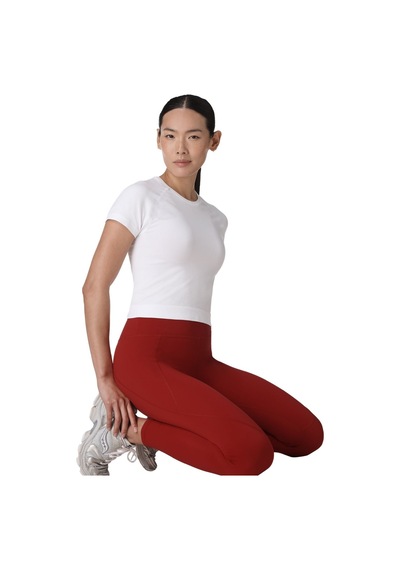Sweaty Betty Sweaty Betty Athlete Crop Seamless Workout Kadın Beyaz Tişört 100 Beyaz