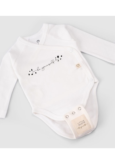 Little Gusto Organik Pamuk Bebek Body Zıbın Uzatma Aparatı 2 Adet 8,5mm 001