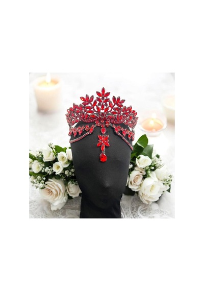 Alınlıklı Gelin,kına,nişan,söz,after,bride,party Taç Kırmızı - 729058635 Kırmızı