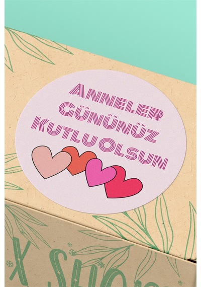 Anneler Gününüz Kutlu Olsun Sticker Etiketi 3x3cm St2399 Çok Renkli