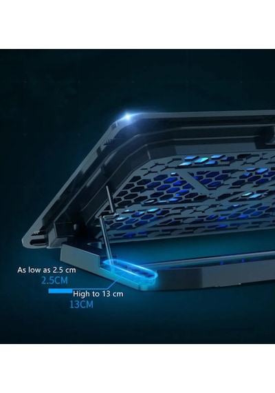 8 Fanlı Rgb Işıklı Gaming Notebook Soğutucu Yükseklik Ayarlı