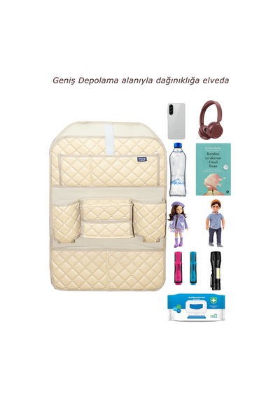 Bod Deri Kapitone Düzenleyici Cunda Serisi Bej