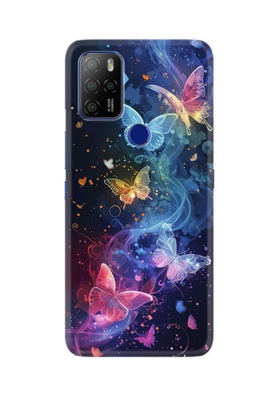 Omix X500 Kılıf Boutique Baskılı Resimli Neon Kelebekler Pcode -092