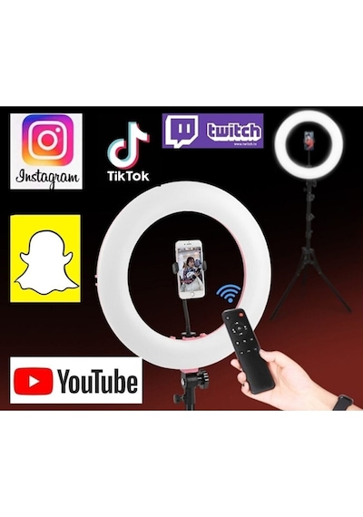 A+ Laxer Megalux Ring Light Led Işık Halkası 21 Inç 54 Cm Profesyonel Influencer Işığı Ve 210 Cm