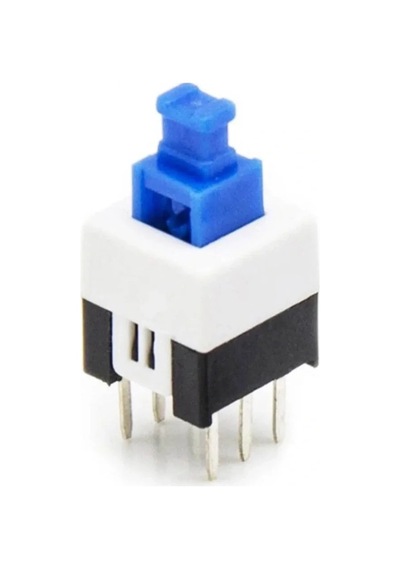 Ic-198 6 Pinli Bacaklı Kalıcılı Yaylı Push Buton 8x8mm