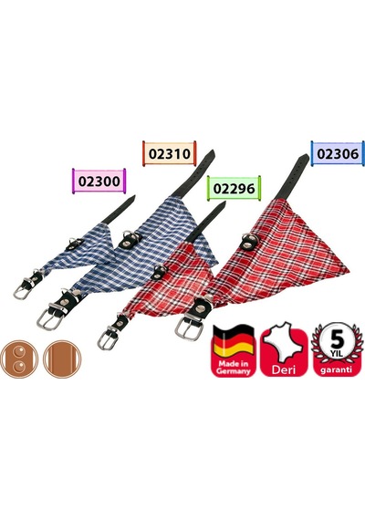 Karlıe Deri Bandanalı Boyun Tasma 52cm Mavi