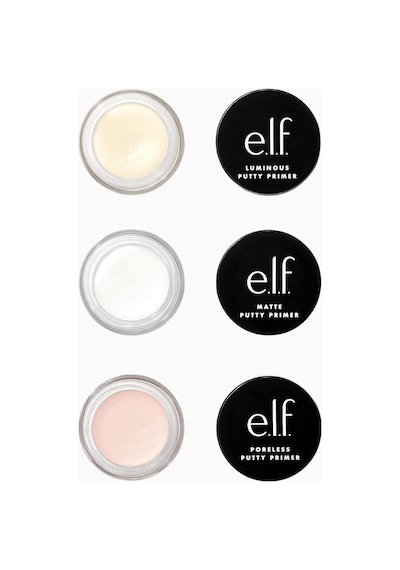 E.l.f. Putty Primer Trio Gözeneksiz, Mat Ve Parlak Makyaj Bazı Seti, Seyahat Boy