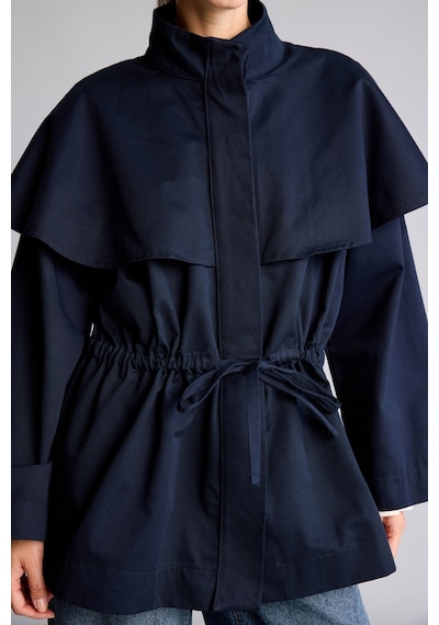 Defacto %100 Pamuk Pelerin Detaylı Regular Fit Beli Büzgülü Ceket I0697ax26aunv42 Lacivert-nv42 Defacto %100 Pamuk Pelerin Detaylı Regular Fit Beli Büzgülü Ceket I0697ax26aunv42 Lacivert-nv42