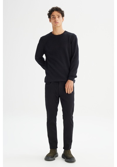 Lee %100 Pamuk Regular Fit Erkek Triko Kazak L2520373001 Siyah
