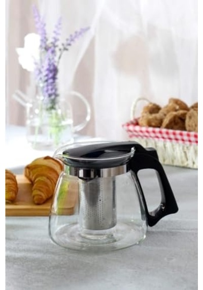 Süzgeçli Borosilikat Cam Demlik 720ml Diğer
