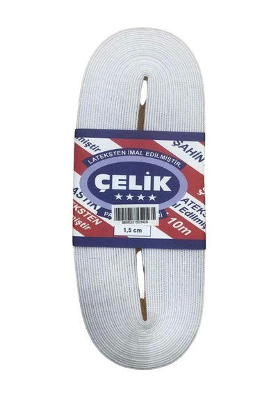 10 M 1.5 Cm Beyaz Paça Lastiği Çok Renkli