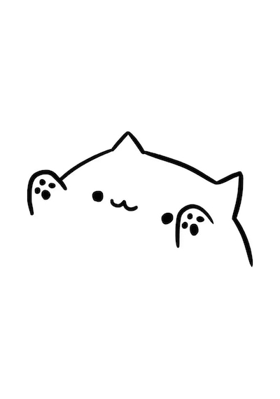 Bongo Kedisi Kaliteli Kaliteli Sticker 30 X 18 Cm