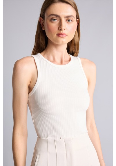 Defacto Slim Fit Halter Yaka Fitilli Kaşkorse Atlet F3933ax26auer105 Ekru-er105