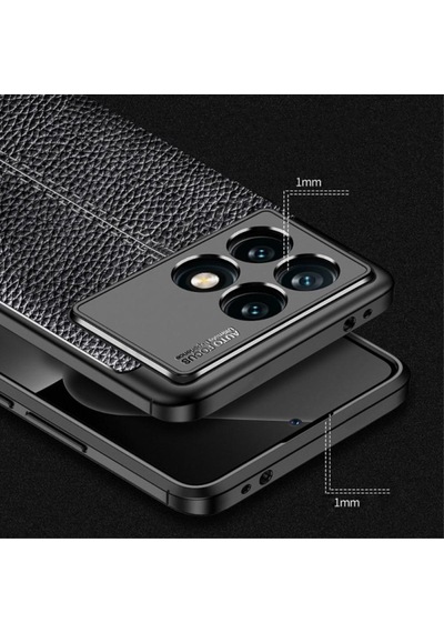 Xiaomi 15 Silikon Kılıf Deri Desenli Kamera Korumalı Darbe Emici Kapak