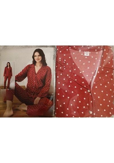 Boyraz Kadın Süet Boydan Düğmeli Pijama Takımı 02021 - 1 Adet 001