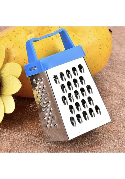 Pratik Mini Çok Amaçlı 4 Fonksiyonlu Dörtgen Mutfak Sarmısak Peynir Rende Ölçüsü 12 Cm Çelik Diğer