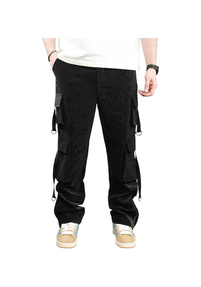 Black Cep Detaylı Lastik Bel Pantolon Siyah