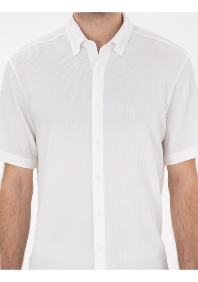 Pierre Cardin Erkek Beyaz Gömlek Kısa Kollu 50307091-vr013 Beyaz