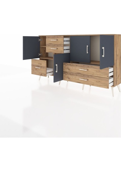Arges Konsol 4 Raflı 5 Çekmeceli 4 Kapaklı 176x30x99 Çam-antrasit/çam Antrasıt/atlas Çam - Atlas Çam Arges Konsol 4 Raflı 5 Çekmeceli 4 Kapaklı 176x30x99 Çam-antrasit/çam Antrasıt/atlas Çam - Atlas Çam
