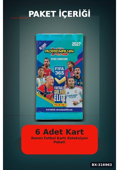 Fıfa 365 Futbolcu Kartı Paketi 2026/2027 Koleksiyonu - 6 Kartlı 1 Paket Bx-316963