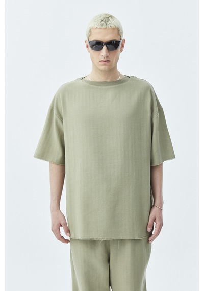 Vamos Basıc Oversize Keten Takım 40-635 Haki