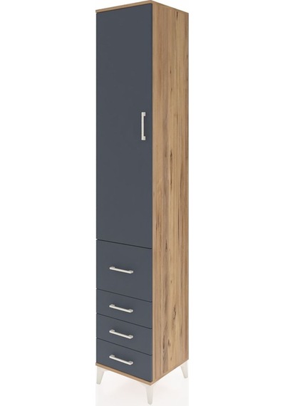 Hyperion Dolap 4 Raflı 4 Çekmeceli Tek Kapaklı 44x44x243 Çam-... Çam Hyperion Dolap 4 Raflı 4 Çekmeceli Tek Kapaklı 44x44x243 Çam-... Çam